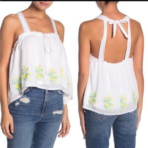 Free People Golden Hour Embroidered Top - Size M